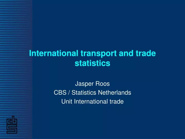 international transport and trade statistics