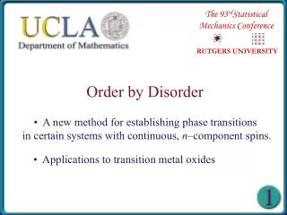 Order by Disorder