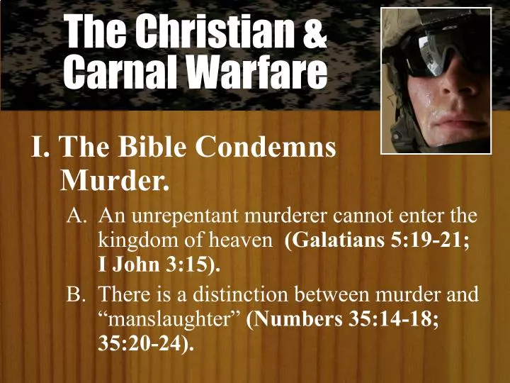the christian carnal warfare