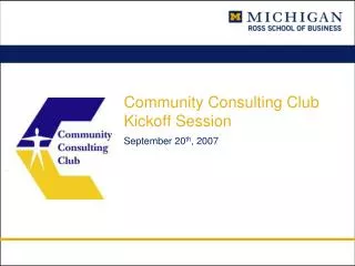 Community Consulting Club Kickoff Session