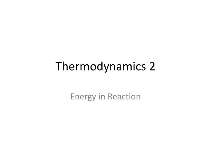 thermodynamics 2