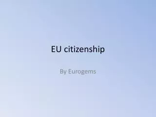 EU citizenship