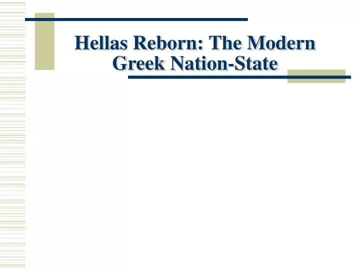 hellas reborn the modern greek nation state