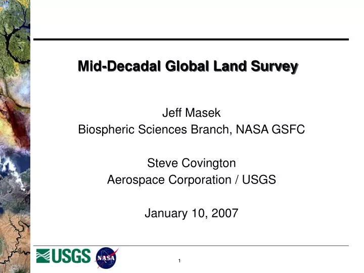 mid decadal global land survey