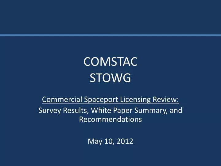 comstac stowg