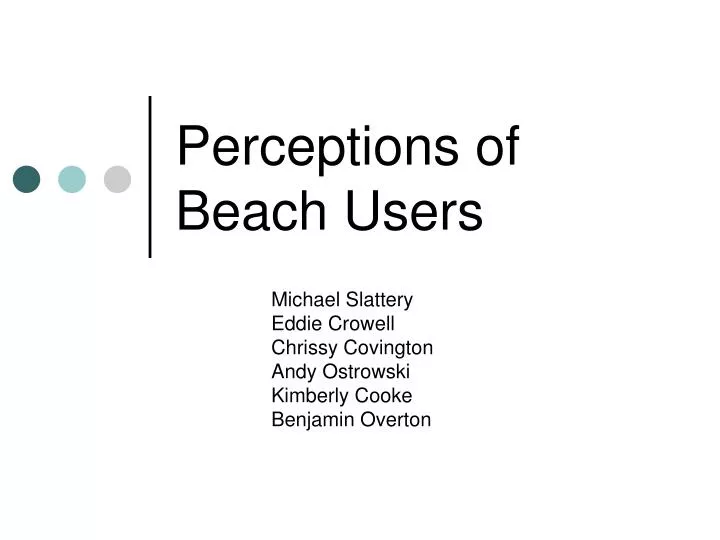 perceptions of beach users