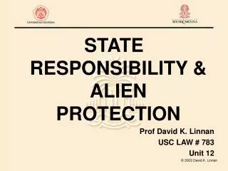 STATE RESPONSIBILITY &amp; ALIEN PROTECTION