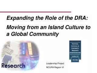Expanding the Role of the DRA: Moving from an Island Culture to a Global Community