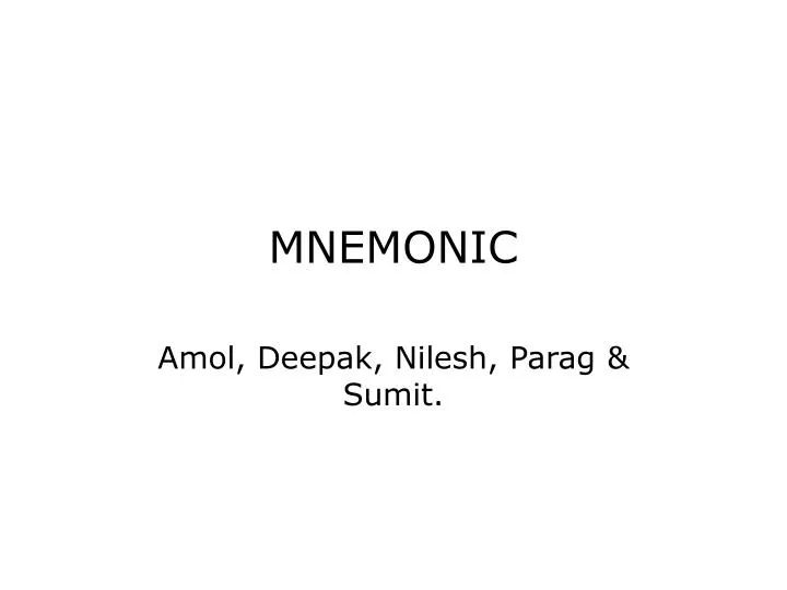 mnemonic