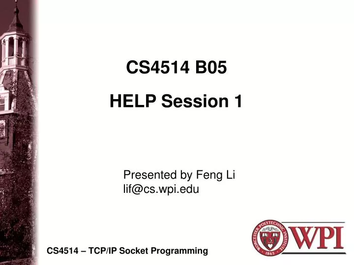cs4514 b05 help session 1