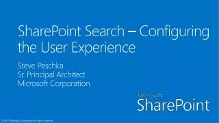 SharePoint Search – Configuring the User Experience