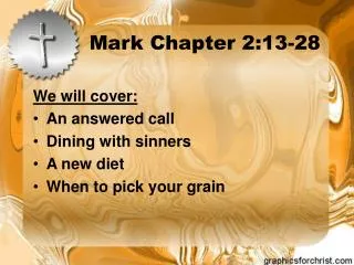 Mark Chapter 2:13-28