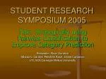 STUDENT RESEARCH SYMPOSIUM 2005 - slide 1