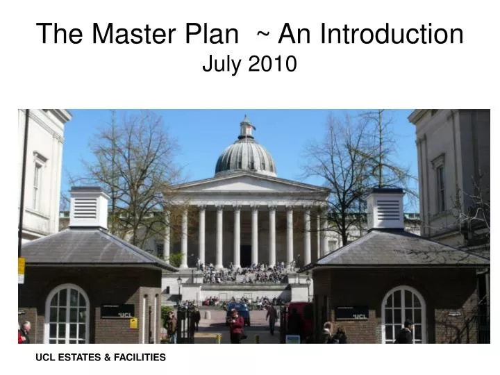 the master plan an introduction july 2010