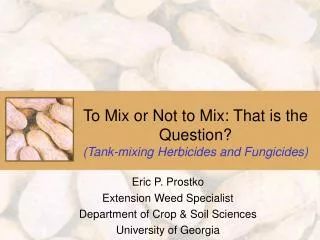 To Mix or Not to Mix: That is the Question? (Tank-mixing Herbicides and Fungicides)
