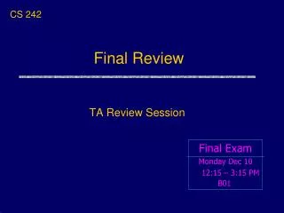 Final Review