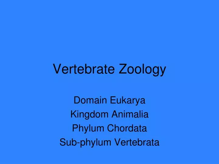 vertebrate zoology