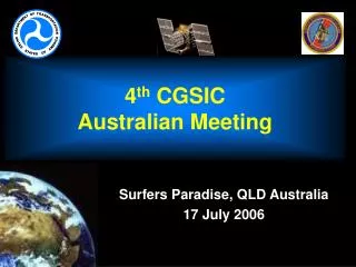 4 th CGSIC Australian Meeting