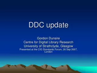DDC update