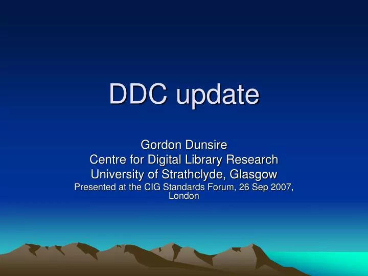 ddc update