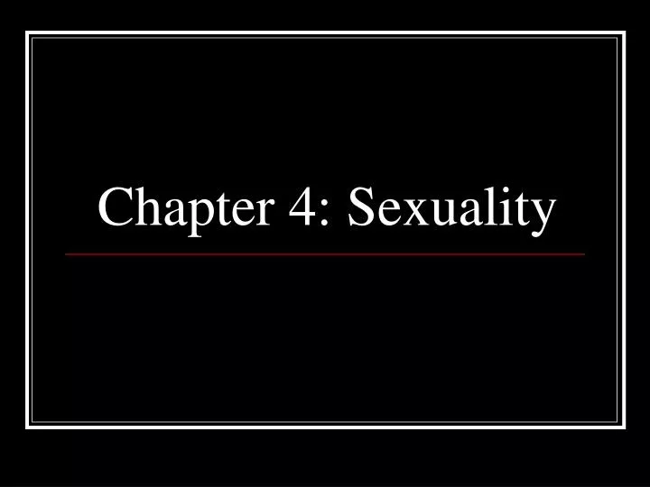 chapter 4 sexuality