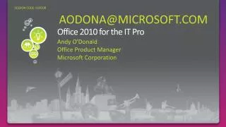 Office 2010 for the IT Pro