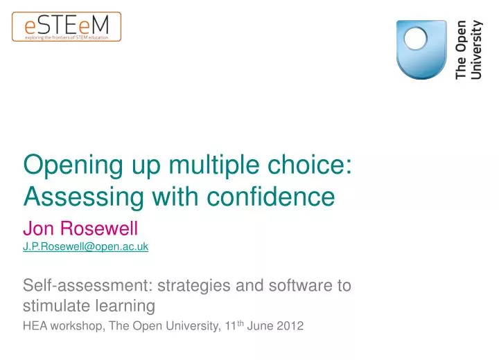 opening up multiple choice assessing with confidence