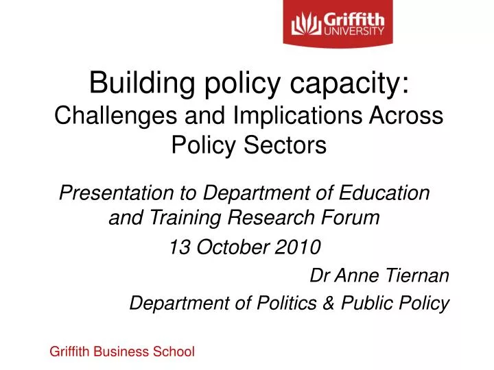 building policy capacity challenges and implications across policy sectors