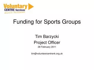 Funding for Sports Groups
