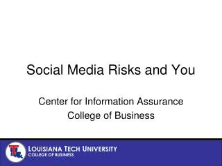 Social Media Risks and You