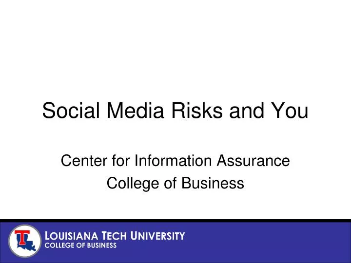social media risks and you