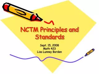 NCTM Principles and Standards