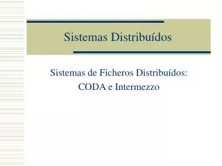 sistemas distribu dos