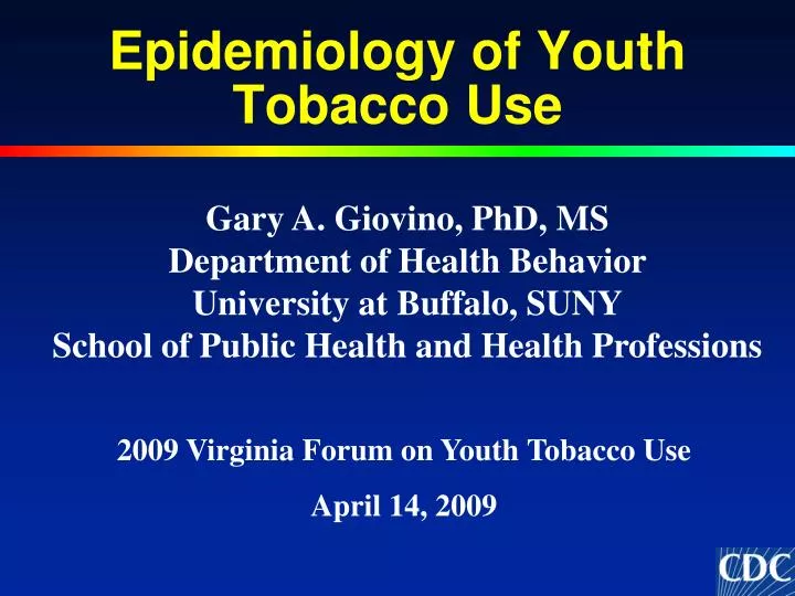 epidemiology of youth tobacco use