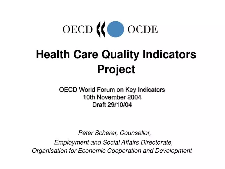 health care quality indicators project