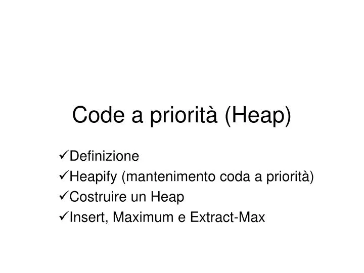 code a priorit heap