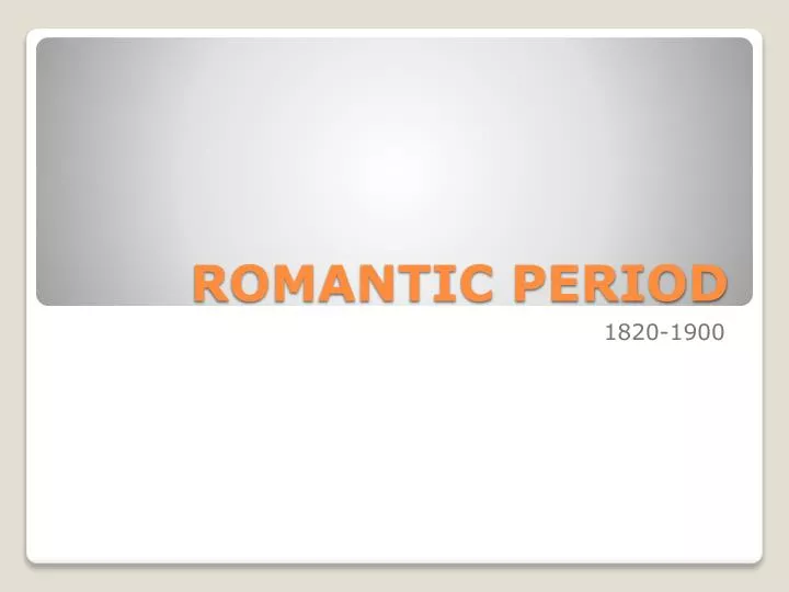 romantic period