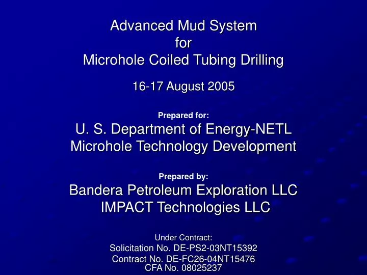advanced mud system for microhole coiled tubing drilling