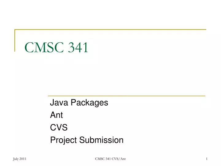 java packages ant cvs project submission