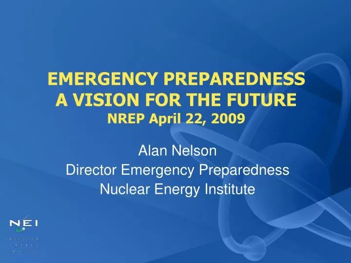 emergency preparedness a vision for the future nrep april 22 2009