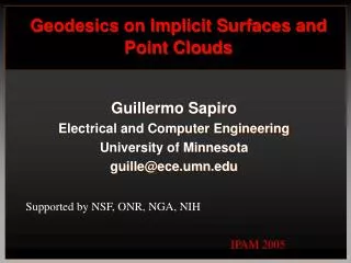 Geodesics on Implicit Surfaces and Point Clouds