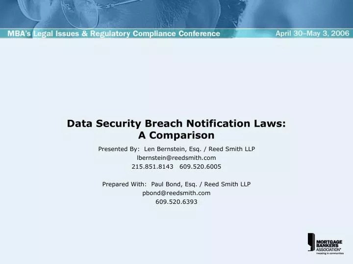 data security breach notification laws a comparison