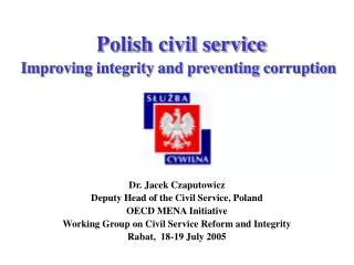 Polish civil service Improving integrity and preventing corruption