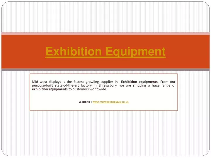 exhibition equipment