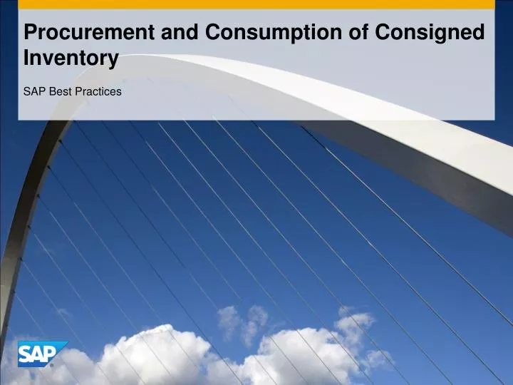procurement and consumption of consigned inventory