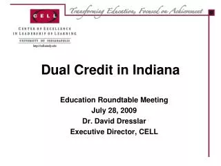 Dual Credit in Indiana