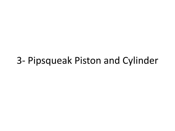 3 pipsqueak piston and cylinder