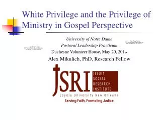 White Privilege and the Privilege of Ministry in Gospel Perspective