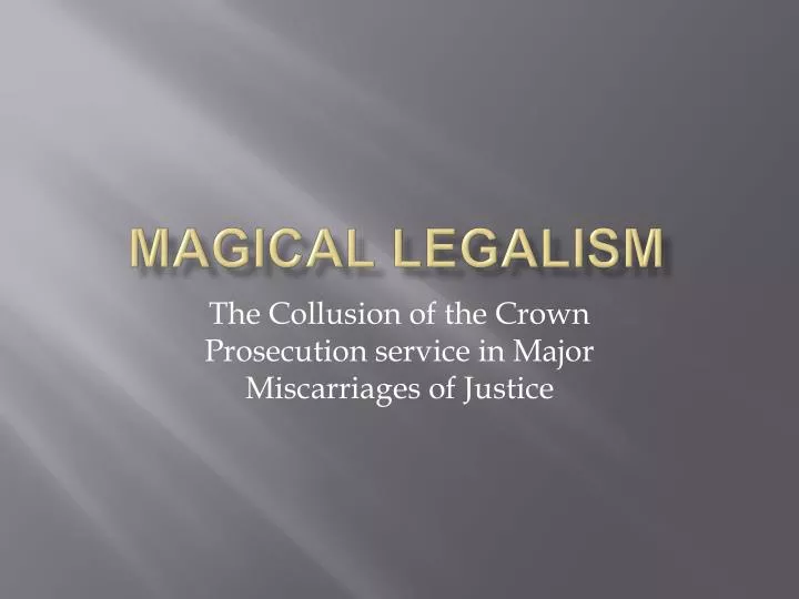 magical legalism