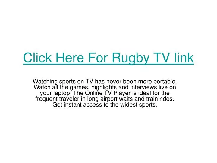 click here for rugby tv link